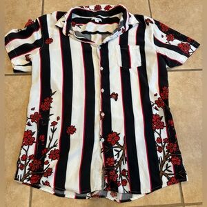 Fashion Nova Men Short Sleeve Button Down Shirt. Size:XL